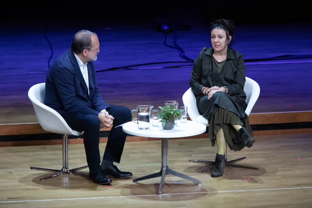 Olga Tokarczuk i prof. Michał Paweł Markowski, fot. Jan Graczynski/East News 