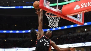 Kyle Lowry z Toronto Raptors i Coby White