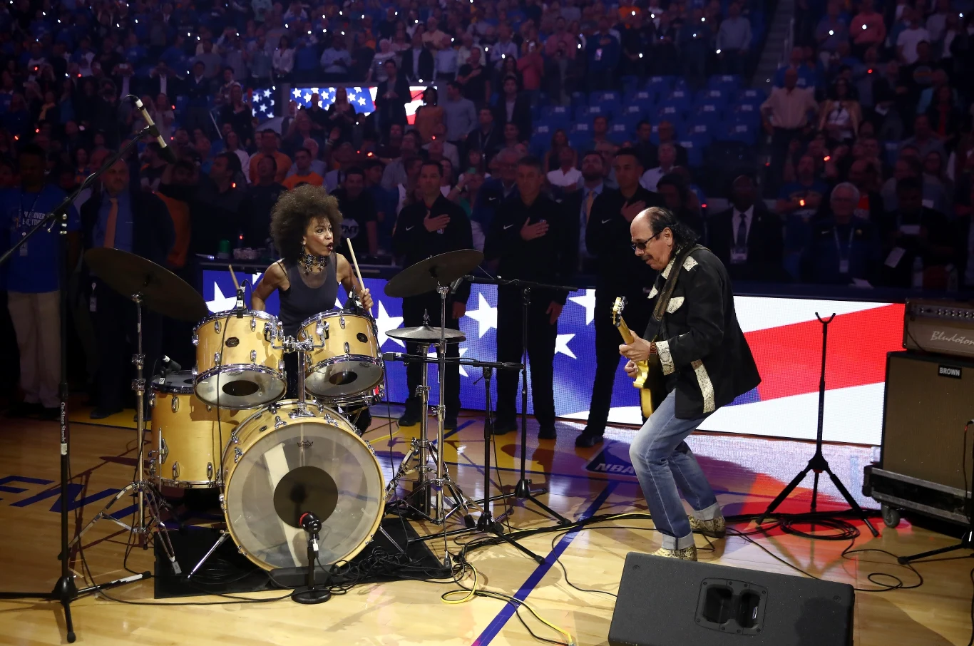 Carlos Santana z żoną Cindy Blackman Santaną Carlos Santana z żoną Cindy Blackman Santaną