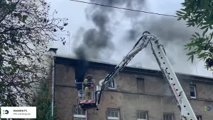 Pożar kamienicy w Inowrocławiu