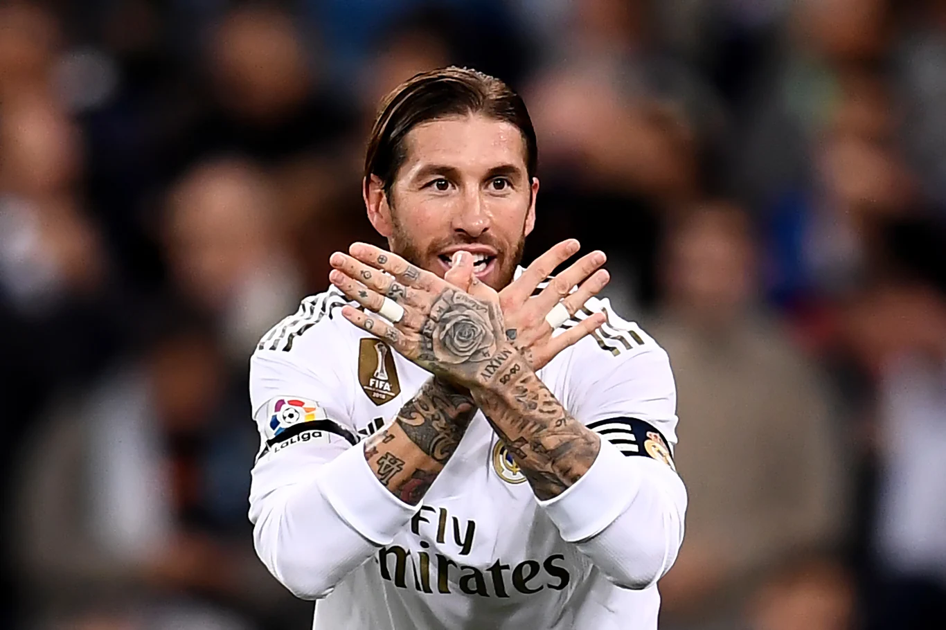 Sergio Ramos w barwach Realu Madryt