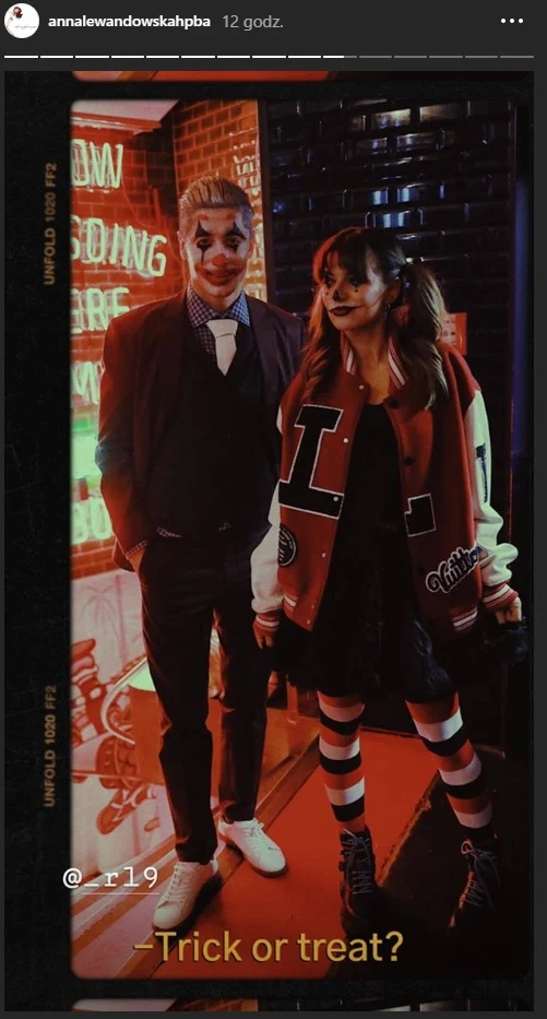 Anna i Robert Lewandowscy na imprezie Halloweenowej 2019 