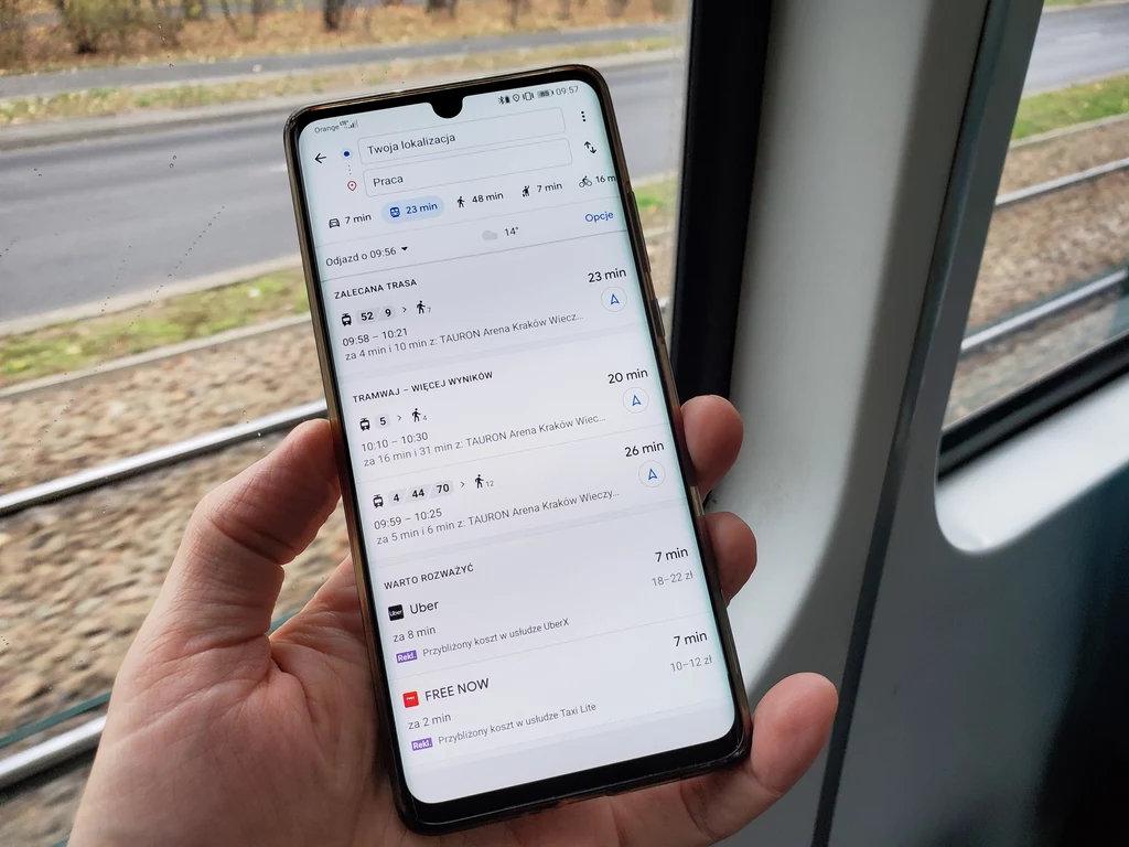 Informacja o tramwajach w Google Maps (Transit) została uruchomiona