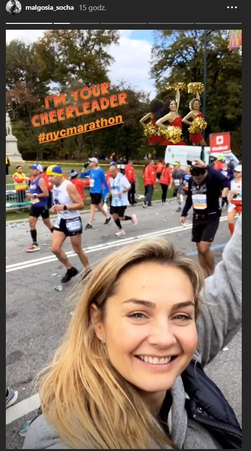 Małgorzata Socha podczas nowojorskiego maratonu Małgorzata Socha podczas nowojorskiego maratonu
