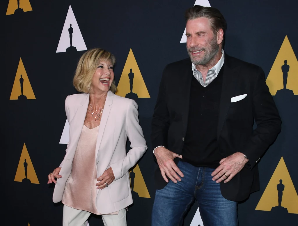 Olivia Newton-John i John Travolta świetnie się razem bawią