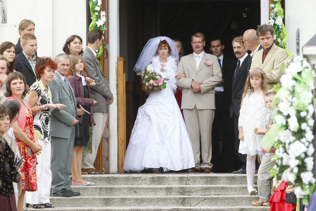 Katarzyna Ankudowicz na planie serialu "Blondynka", 2009 rok