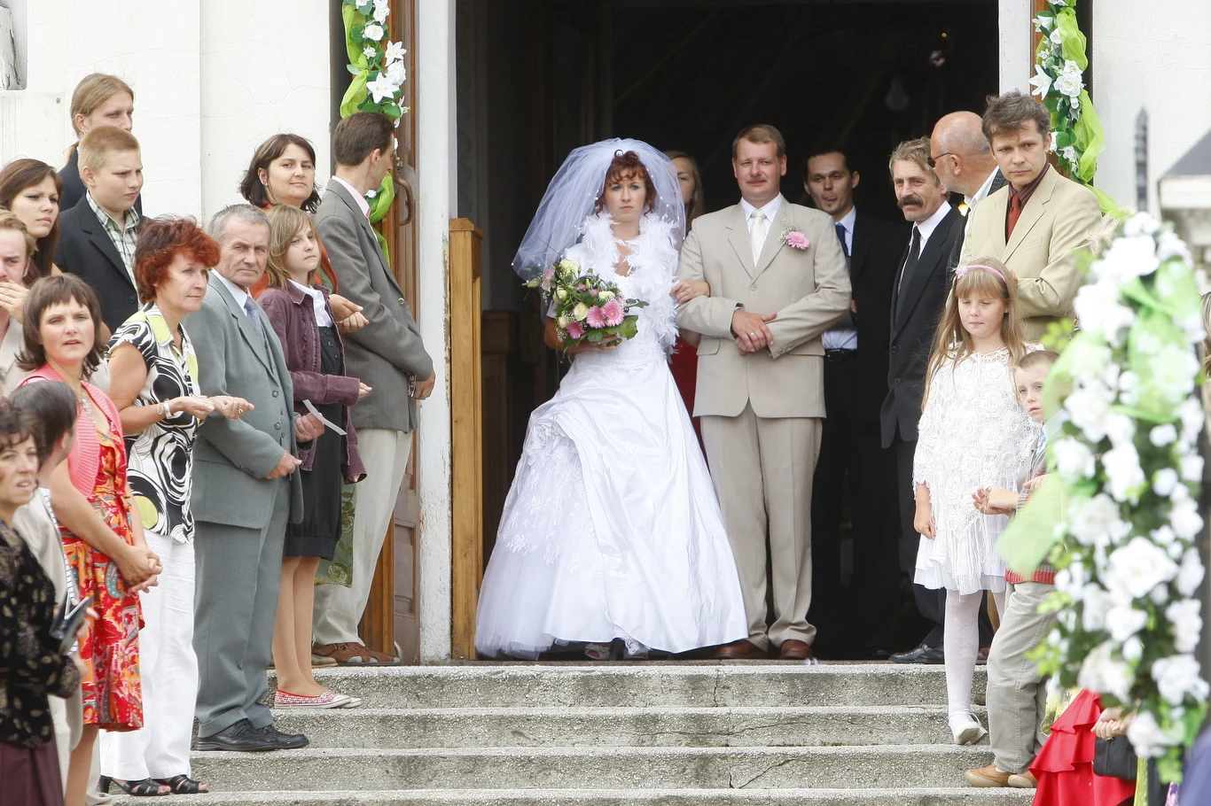 Katarzyna Ankudowicz na planie serialu "Blondynka", 2009 rok