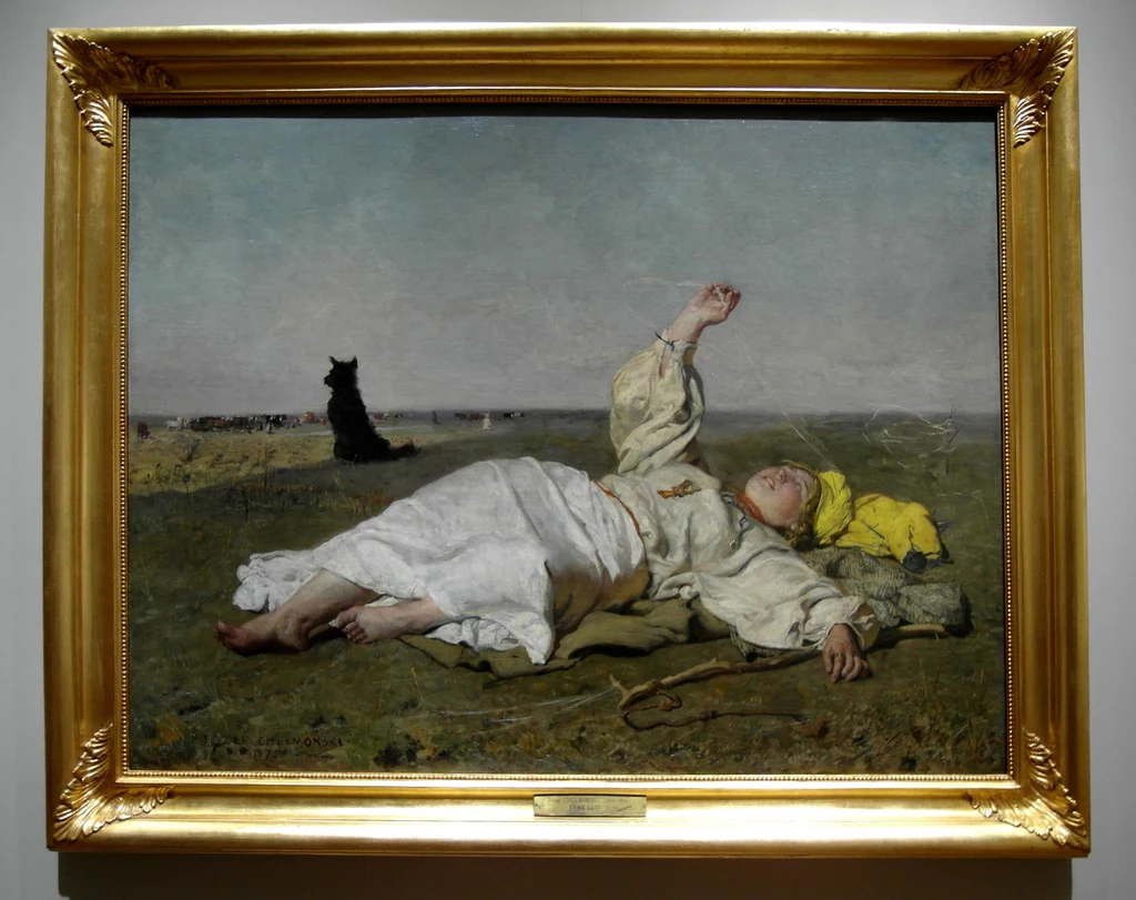 Podczas krótkiego pobytu w Warszawie wiosną 1878 r. poznał Marię Szymanowską, którą poślubił jeszcze w tym samym roku. Kobieta była jego daleką krewną. Niestety, ich życie rodzinne nie układało się najlepiej. Chełmoński stosował wobec swojej żony przemoc fizyczną.