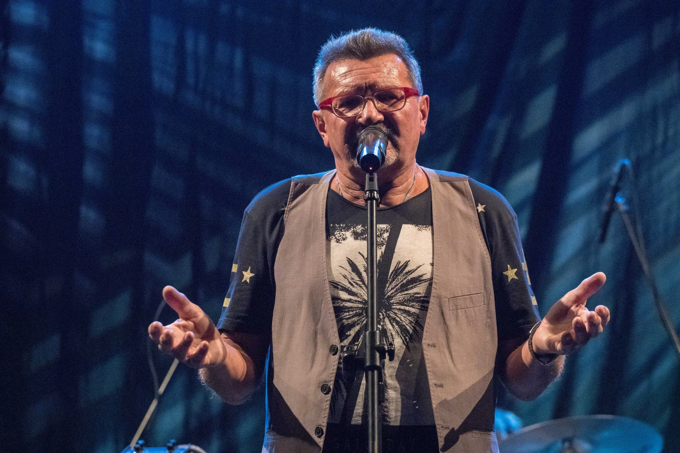 Jacek Zieliński podczas koncertu Skaldów Jacek Zieliński podczas koncertu Skaldów