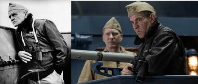 William „Bull” Halsey (Denis Quaid) Admirał William „Bull” Halsey dowodził stacjonującym w Pearl Harbor U.S.S. Enterprise, a po druzgocącym ataku z nocy z 6 na 7 grudnia grudnia 1941 roku z przerażeniem obserwował, jak jego ukochana amerykańska flota zaczyna przegrywać wojnę na Pacyfiku ze znacznie liczniejszymi Japończykami. W filmie jest pewnym siebie, charyzmatycznym przywódcą, który nie boi się ryzykować, aby osiągnąć zamierzone cele, ale zawsze ponad wszystko stawia dobro służących pod nim ludzi.