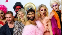 Conchita Wurst z uczestnikami show "Queen of Drags"