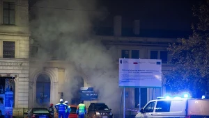 Pożar na strzelnicy w podziemiach Dworca Świebodzkiego