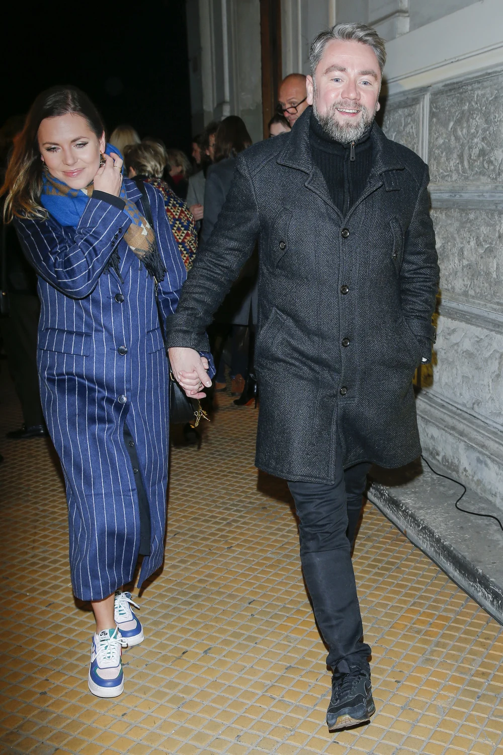 Aleksandra Kwaśniewska z mężem na otwarciu atelier Tomasza Ossolińskiego