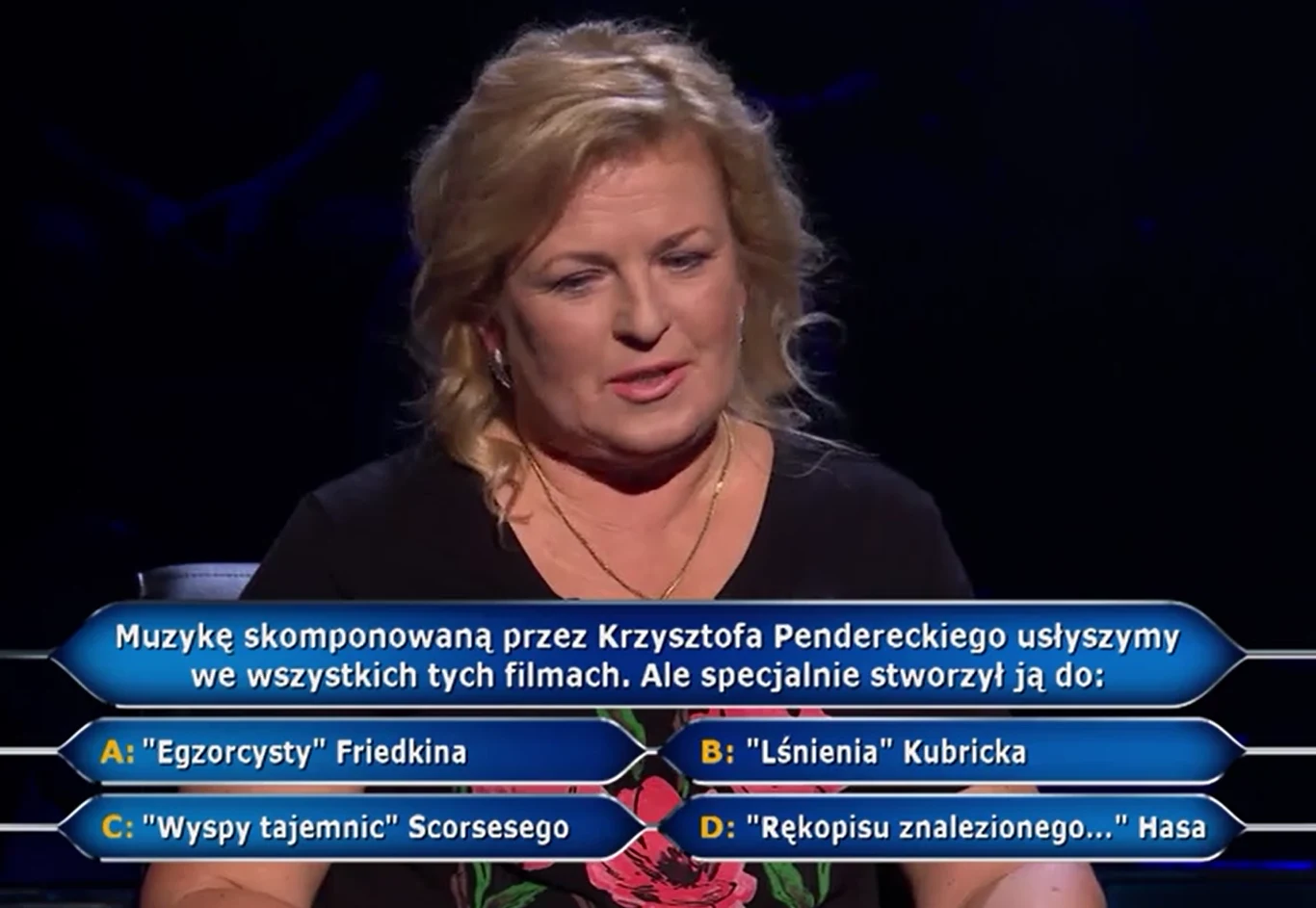 Muzyczne pytanie za 500 tys. zł w "Milionerach" Muzyczne pytanie za 500 tys. zł w "Milionerach"