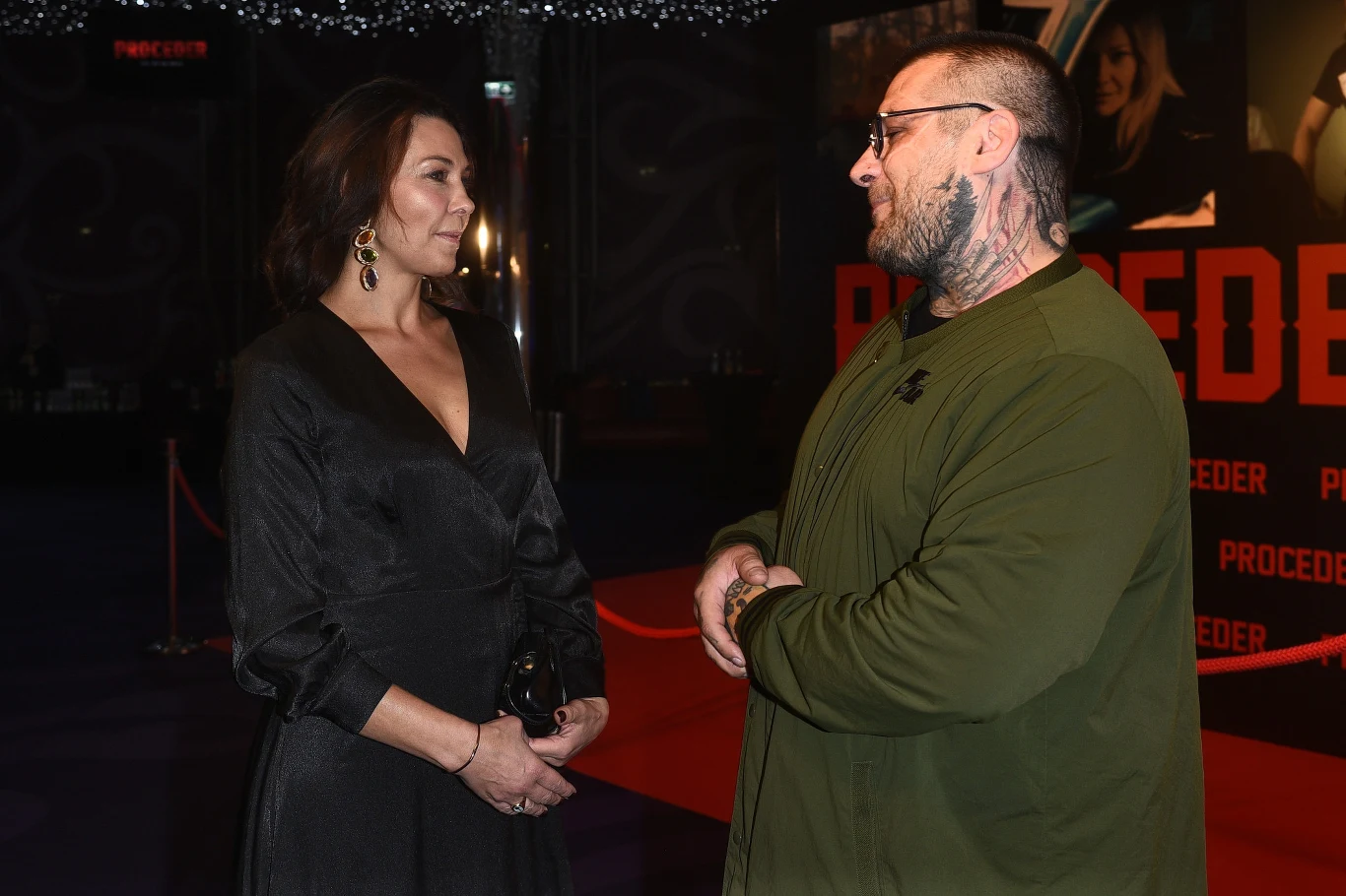 Anna Popek i Popek na premierze filmu "Proceder"