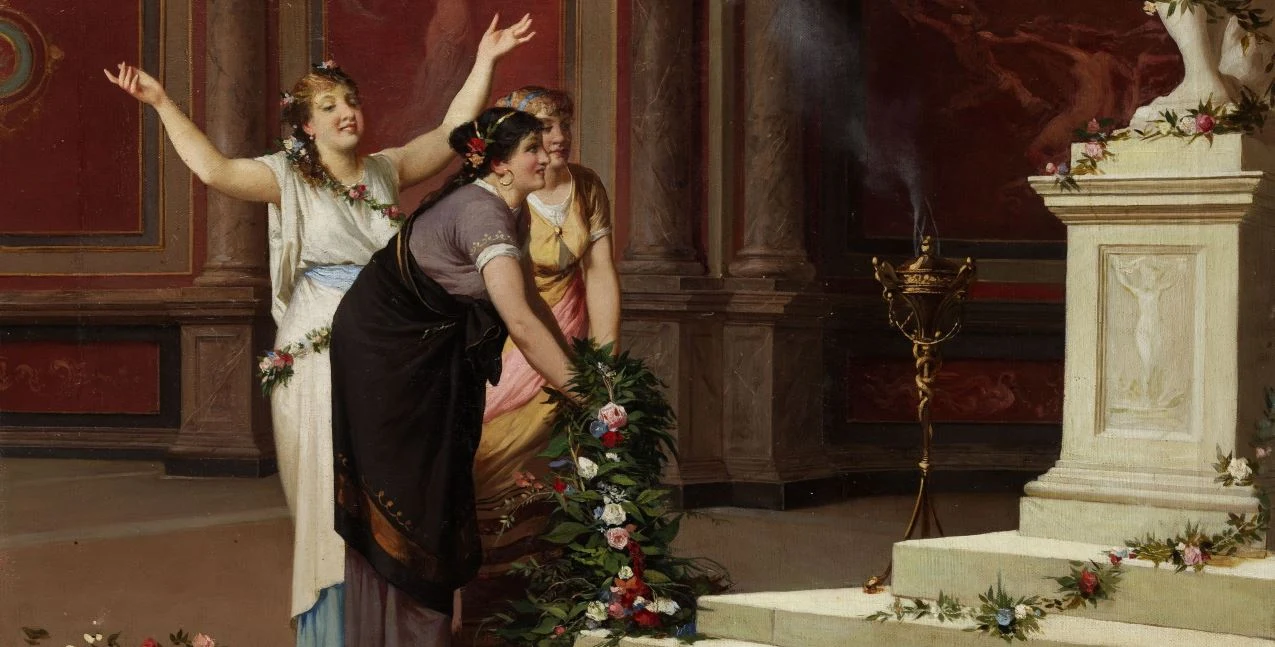 Ofiara dla bogini Wenus na obrazie Amosa Cassioli Ofiara dla bogini Wenus na obrazie Amosa Cassioli