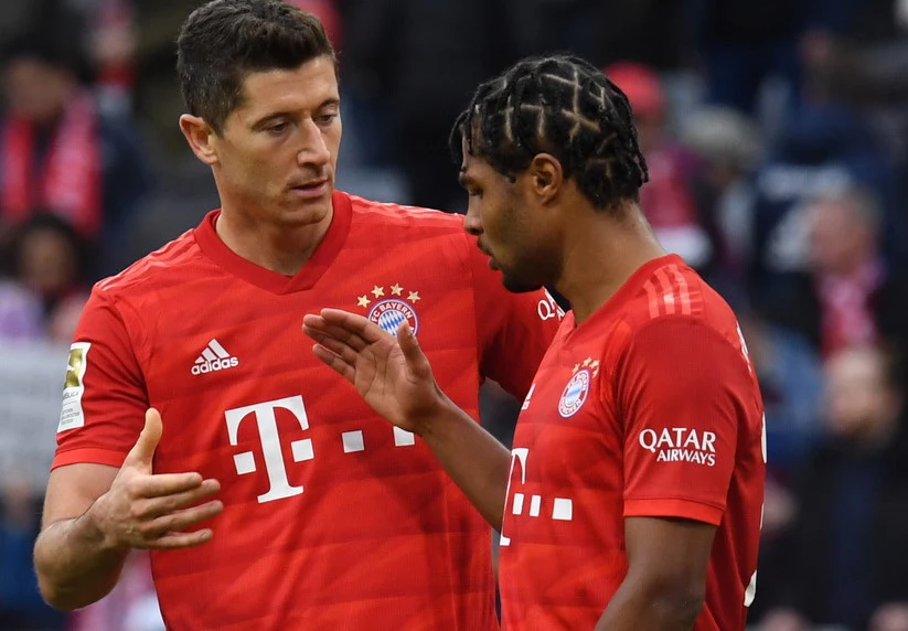 Robert Lewandowski i Serge Gnabry Robert Lewandowski i Serge Gnabry