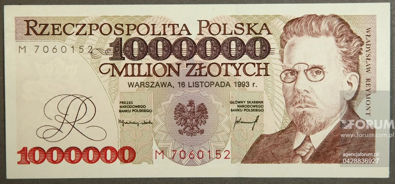Banknot 1000 000 zł