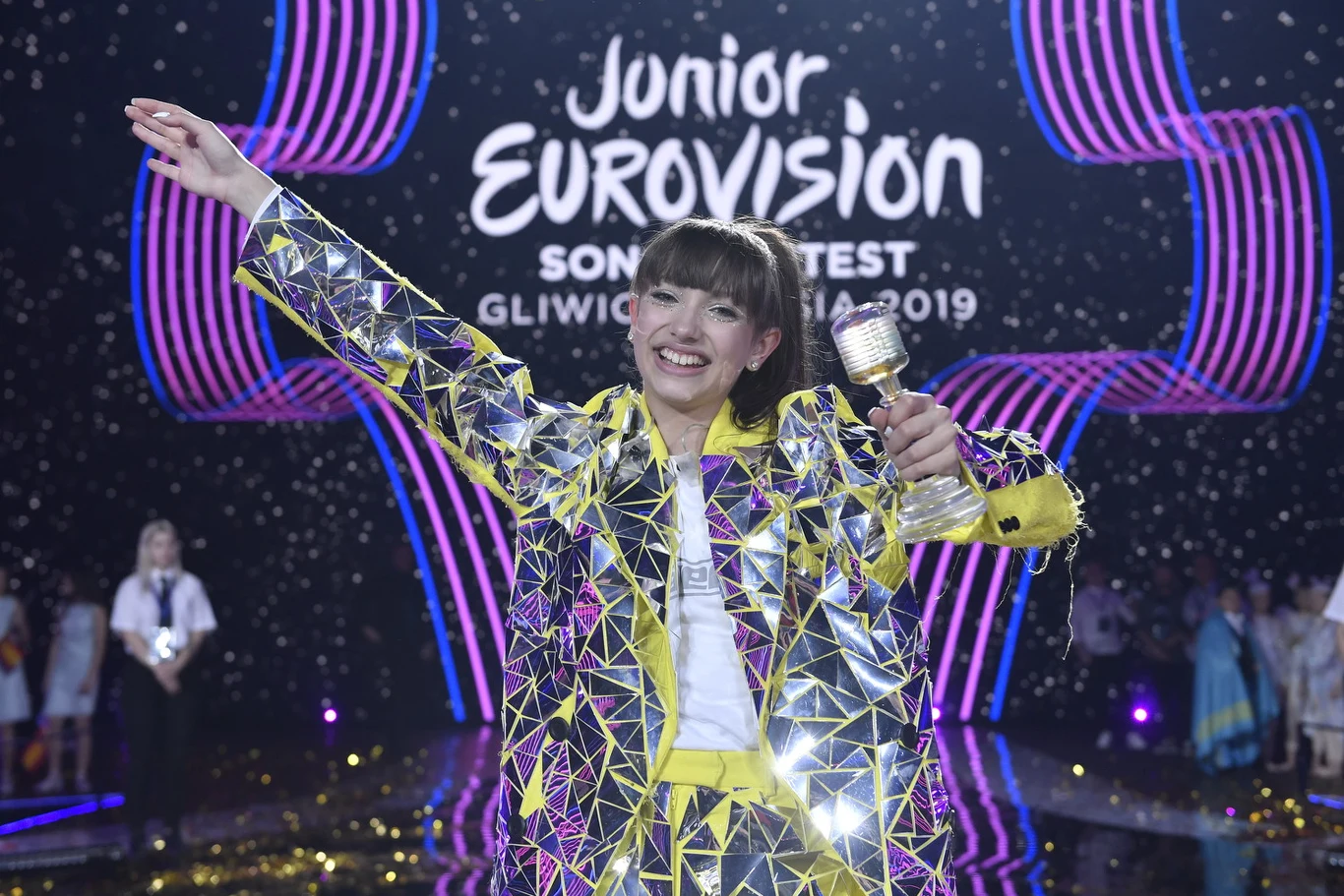 Viki Gabor podczas finału Eurowizji Junior 2019 Viki Gabor podczas finału Eurowizji Junior 2019
