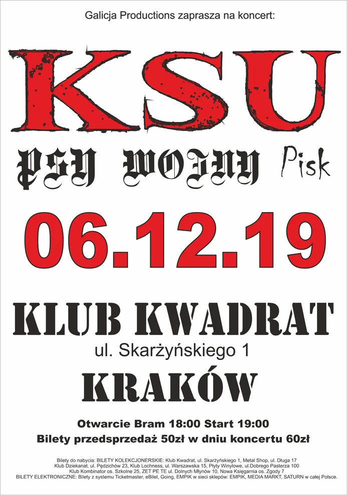 Krakowski Kwadrat stanie się przystankiem polskiego punk rocka