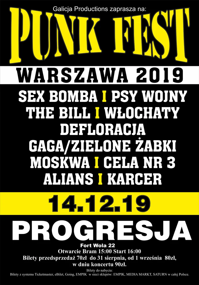 Punk Fest odbędzie się 14 grudnia w Warszawie