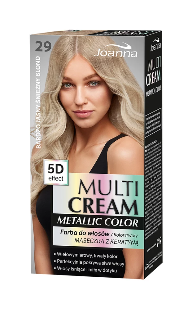 Najnowszą kolekcję Multi Cream Color Metalic marki Joanna tworzy 5 pięknych, chłodnych odcieni