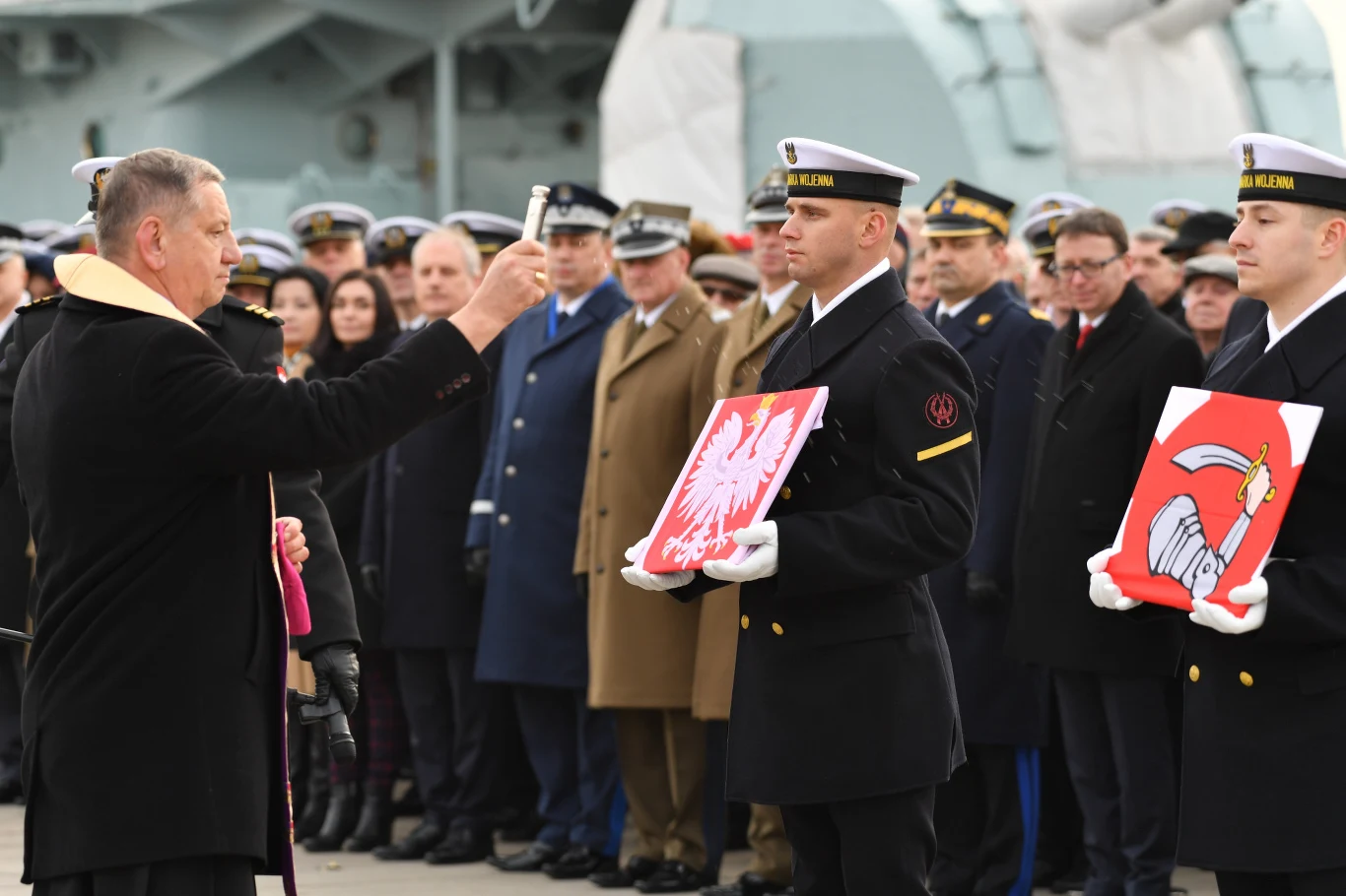 Poświęcenie bandery i proporca Marynarki Wojennej