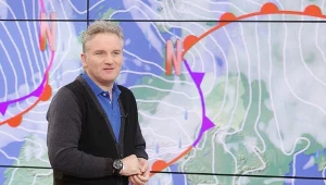 Jarosław Kret jako pogodynek TVP