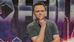 Szymon Hołownia na planie programu TVN "Mam talent!"