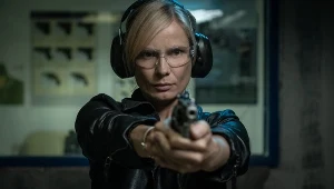 Magdalena Cielecka na planie serialu "Chyłka. Kasacja"