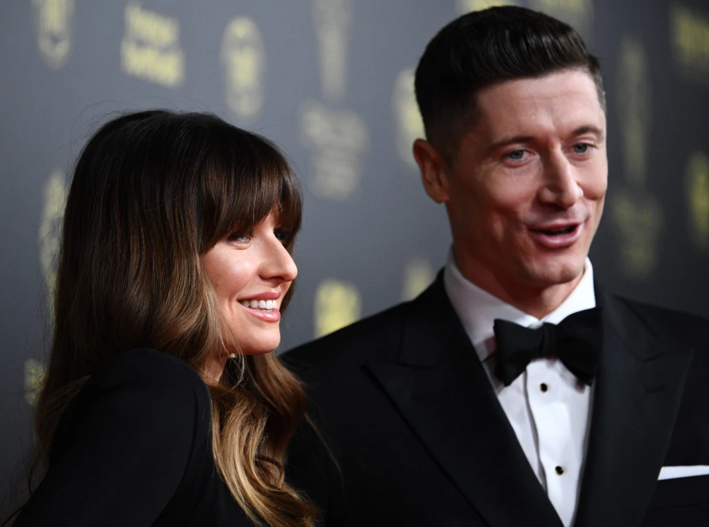 Robert Lewandowski z żoną Anną, gala Złotej Piłki 2019 Robert Lewandowski z żoną Anną, gala Złotej Piłki 2019