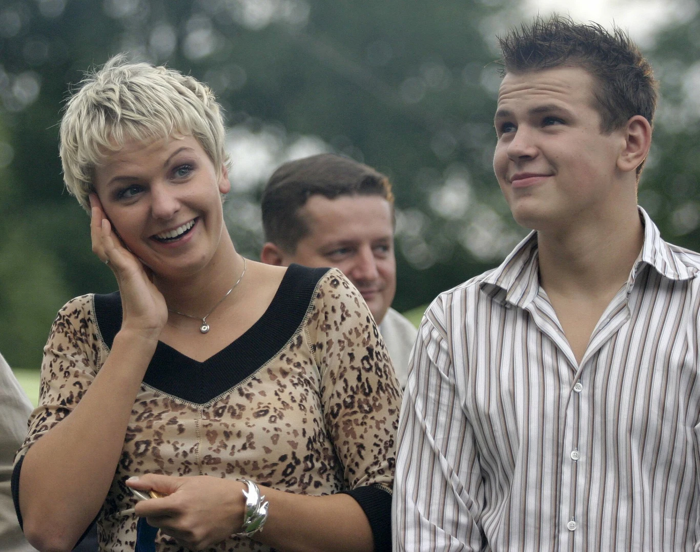 Otylia Jędrzejczak z bratem Szymonem