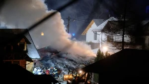 Akcja ratunkowa w miejscu wybuchu gazu w Szczyrku