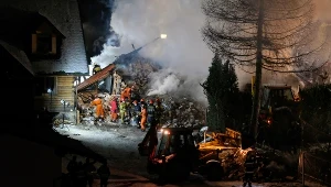 Akcja ratunkowa w miejscu wybuchu gazu w Szczyrku