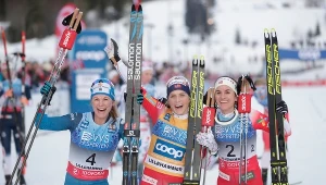 Od lewej: Jessica Diggins, Therese Johaug i Heidi Weng