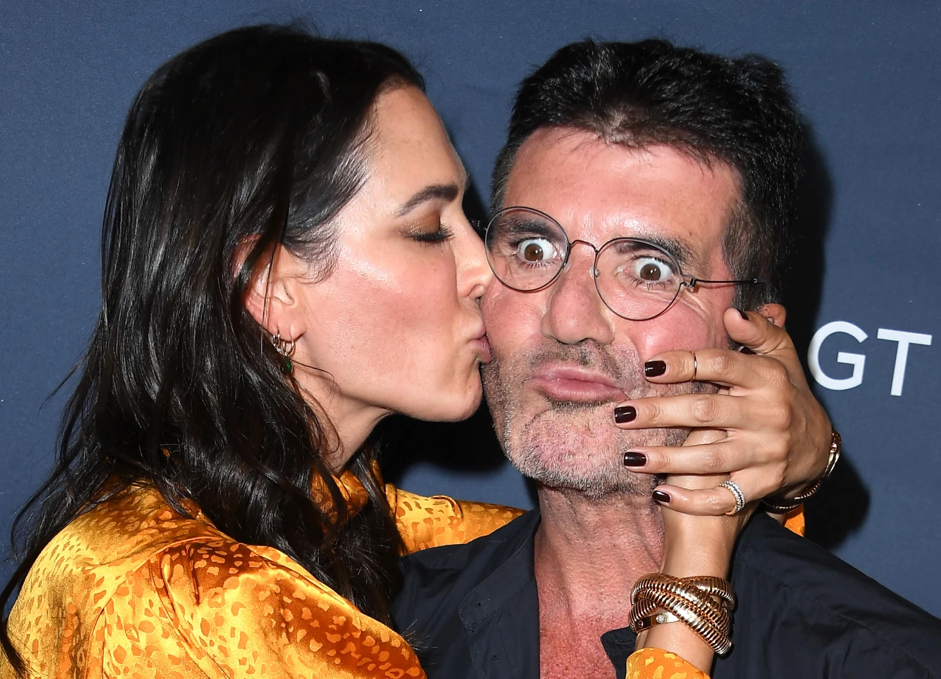 Lauren Silverman i Simon Cowell na czerwonym dywanie przed odcinkami live w "America's Got Talent" - 17 września 2019 r.