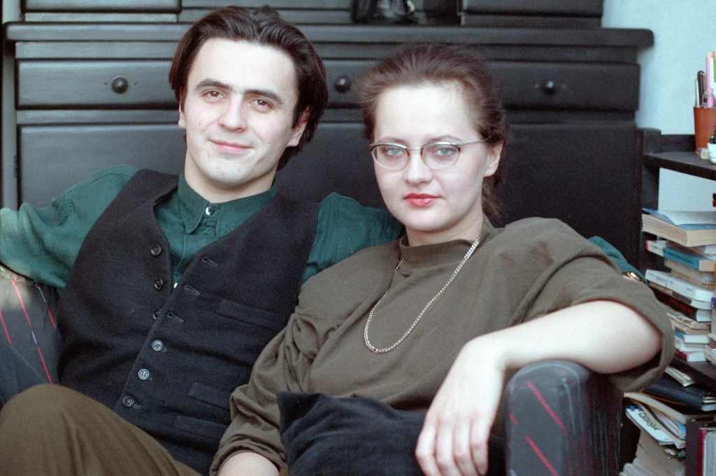 Piotr Polk i Hanna Polk na początku lat 90.