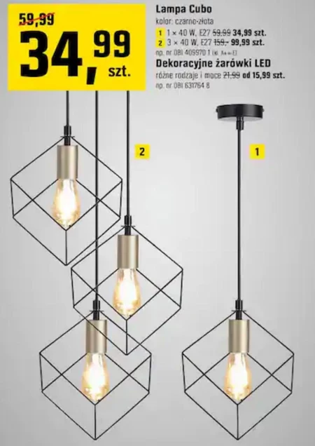 Lampa sufitowa Cubo