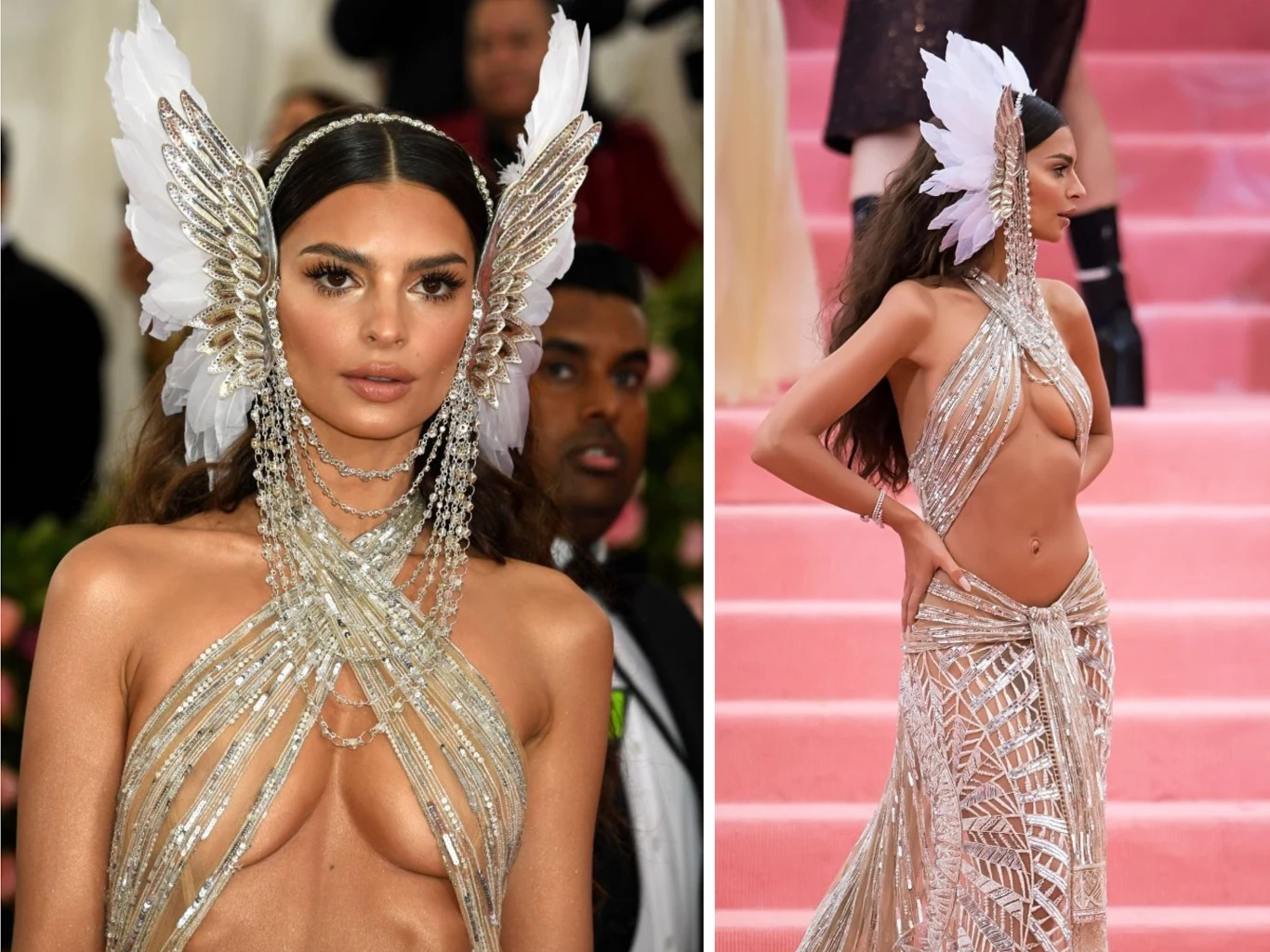 Popularna amerykańska modelka – Emily Ratajkowski również nie miała szczęścia na tegorocznej gali MET. Jej śmiała stylizacja odkrywała wiele newralgicznych miejscy, a osadzone na głowie pióropusze odbierały kobiecie wdzięku. Popularna amerykańska modelka – Emily Ratajkowski również nie miała szczęścia na tegorocznej gali MET. Jej śmiała stylizacja odkrywała wiele newralgicznych miejscy, a osadzone na głowie pióropusze odbierały kobiecie wdzięku.