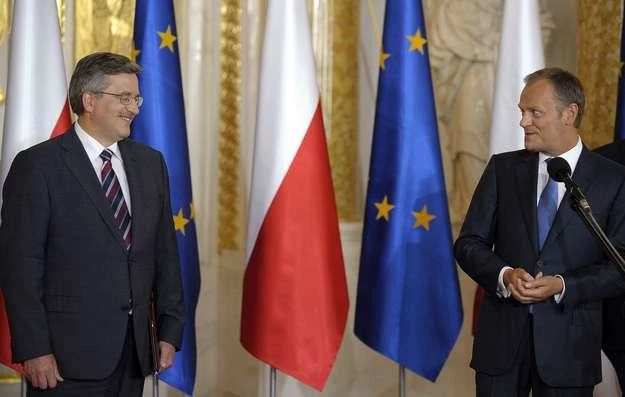 Prezydent RP Bronisław Komorowski i premier Donald Tusk