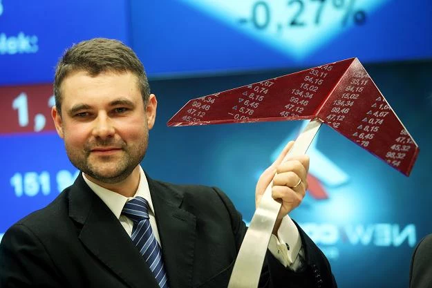 Roman Jędrzejewski, prezes Grempco, w czasie debiutu na NewConnect