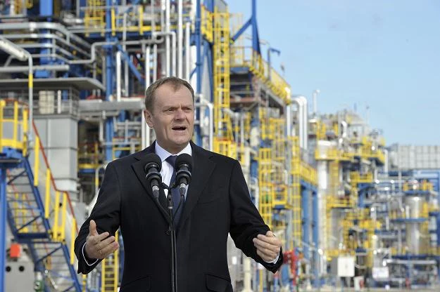 Premier Donald Tusk w gdańskiej rafinerii Grupy Lotos