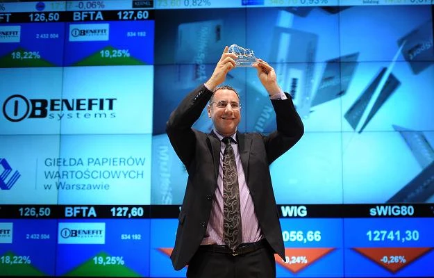 James Van Berg, prezes spólki Benefit Systems, w czasie debiutu giełdowego James Van Berg, prezes spólki Benefit Systems, w czasie debiutu giełdowego