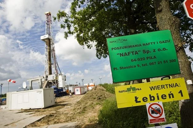 Wiertnia gazu łupkowego w miejscowości Łebień na Pomorzu. Fot. Łukasz Ostalski
