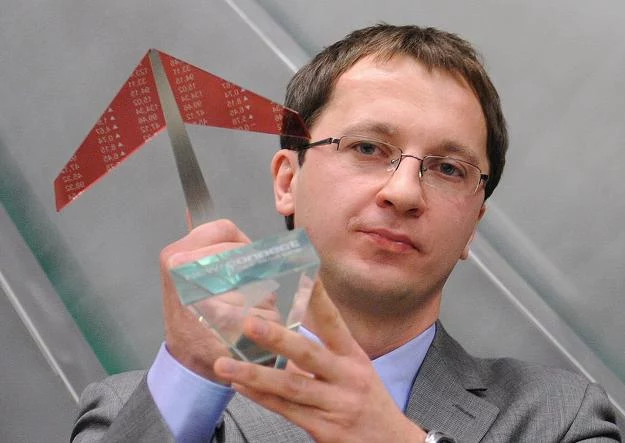Bartosz Michalak, prezes spółki Comperia.pl, podczas debiutu na NewConnect