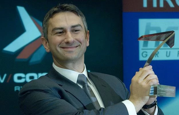 Waldemar Paturej, członek zarządu Grupy HRC, w czasie debiutu na NewConnect