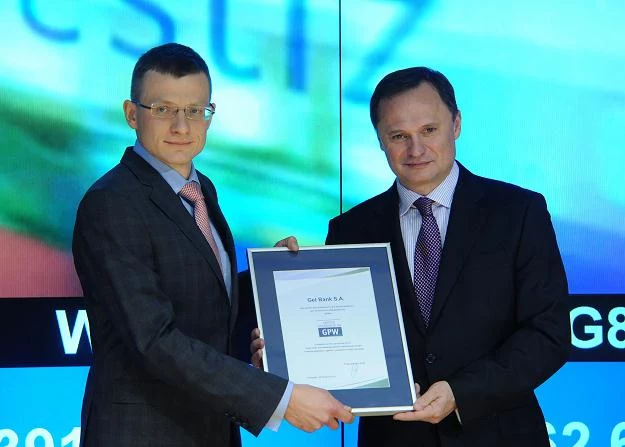 Radosław Stefurak (L), prezes zarządu Get Banku i Leszek Czarnecki (P)