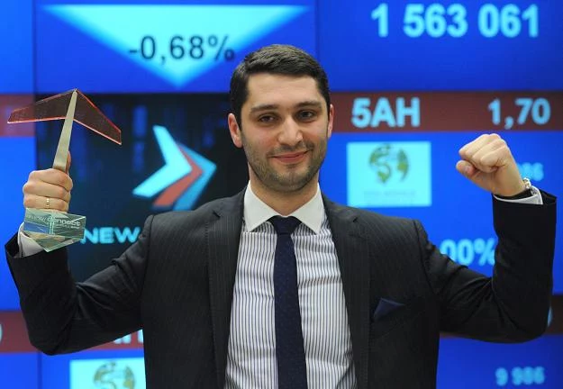 Jakub Robel, prezes 5th Avenue Holding, w czasie debiutu na NewConnect