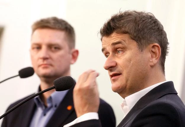 Janusz Palikot (P) i Andrzej Rozenek (P). Fot Adam Guz