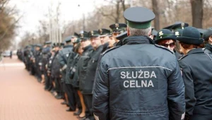 Protest Służby Celnej pod KPRM. Fot. Adam Guz